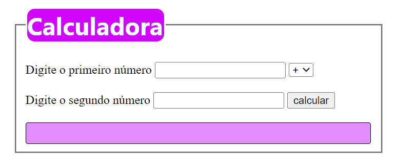 Screenshot da execução atividade calculadora