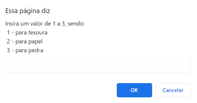 Screenshot da execução atividade pedra papel e tesoura